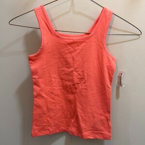 Old Navy peach color square neck tank top in size girls 8